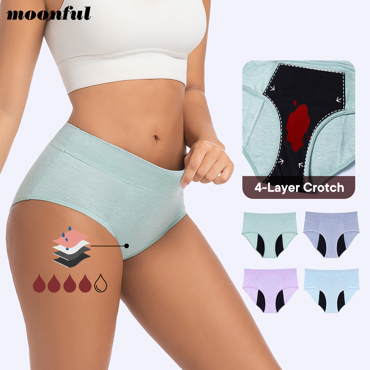 Period Panty Absorbent - Menstrual Panties Woman Super Absorbent Menstrual
