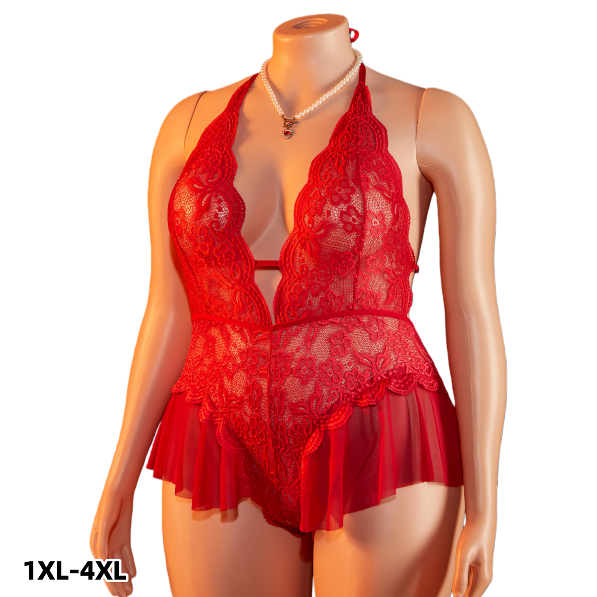 Lace Teddy Lingerie - Ultra-sexy Teddy Deep V Erotic Lingerie