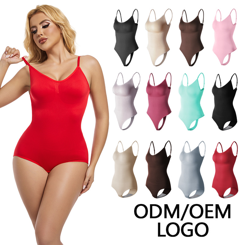Shapewear Bodysuit Firm - Seamless Bodysuit Midsection Slimming Control Bodysuit
