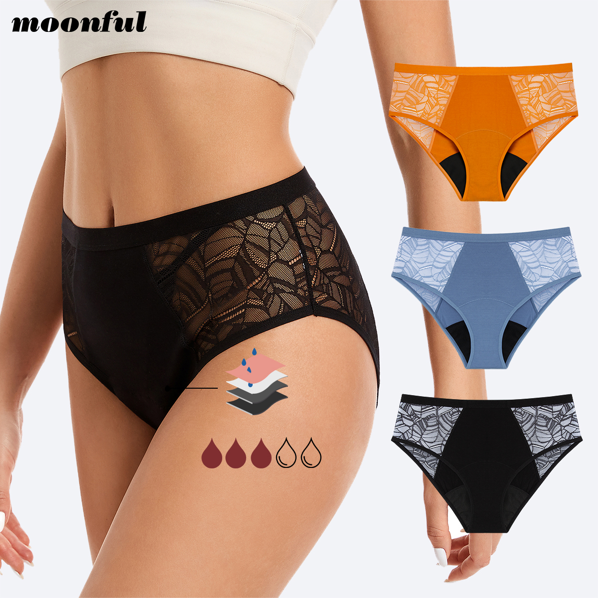 Moonful Women's Menstrual Pant – Period Panty Absorbent recenzja i cena