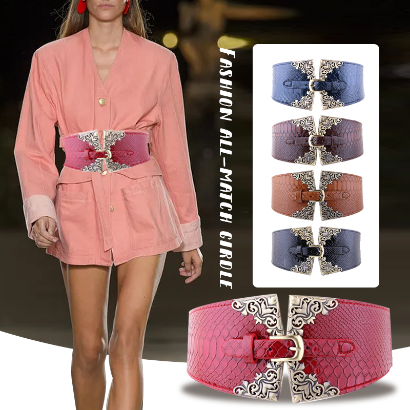 Women Elastic Buckle Wide Belt – Corset Waist Cinch recenzja i cena