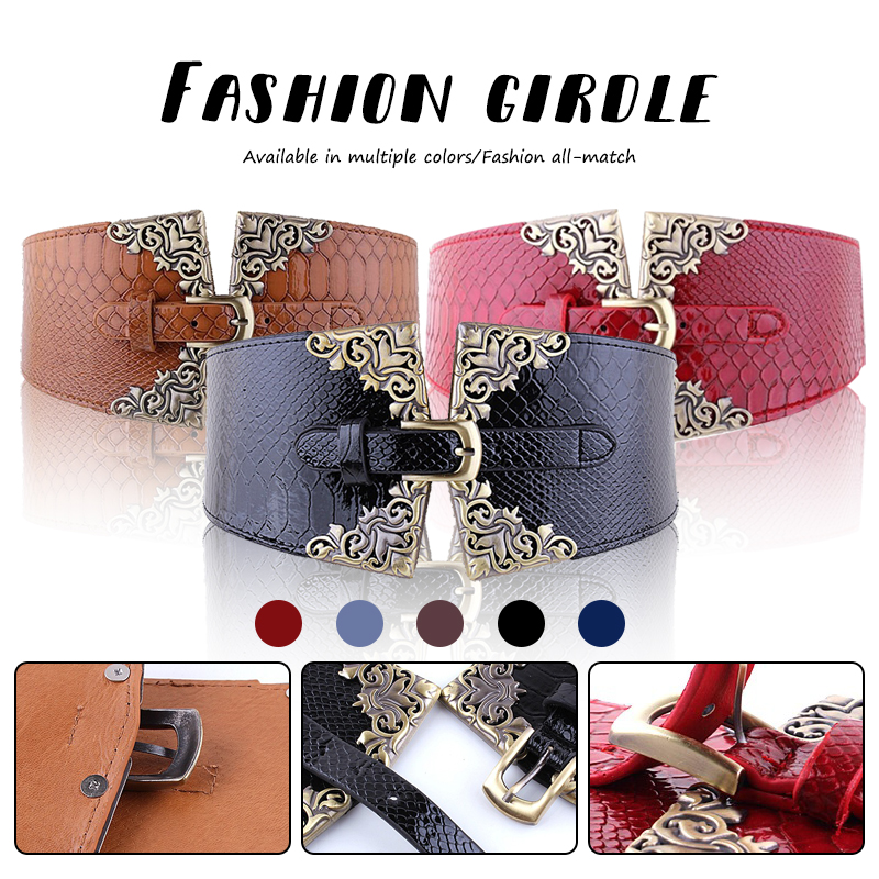 Women Elastic Buckle Wide Belt – Corset Waist Cinch recenzja i cena