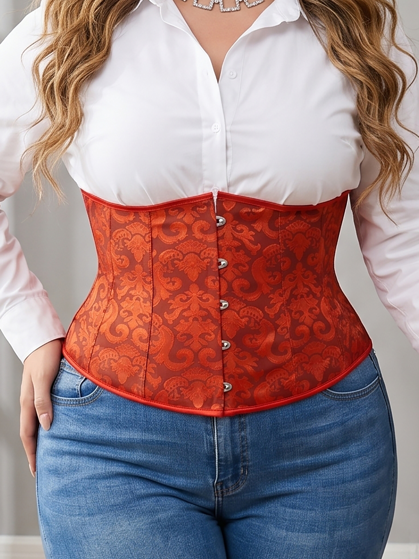 Women's Plus Size Court Lace W – Corset Waist Cinch recenzja i cena
