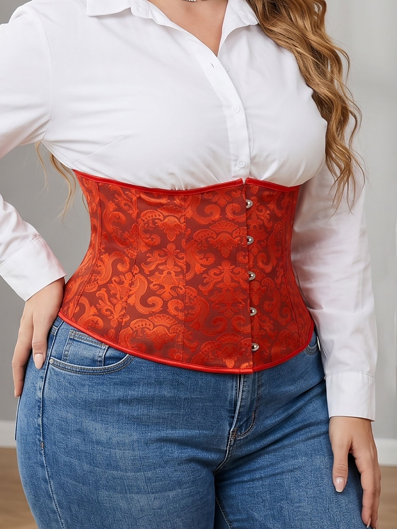 Women's Plus Size Court Lace W – Corset Waist Cinch recenzja i cena