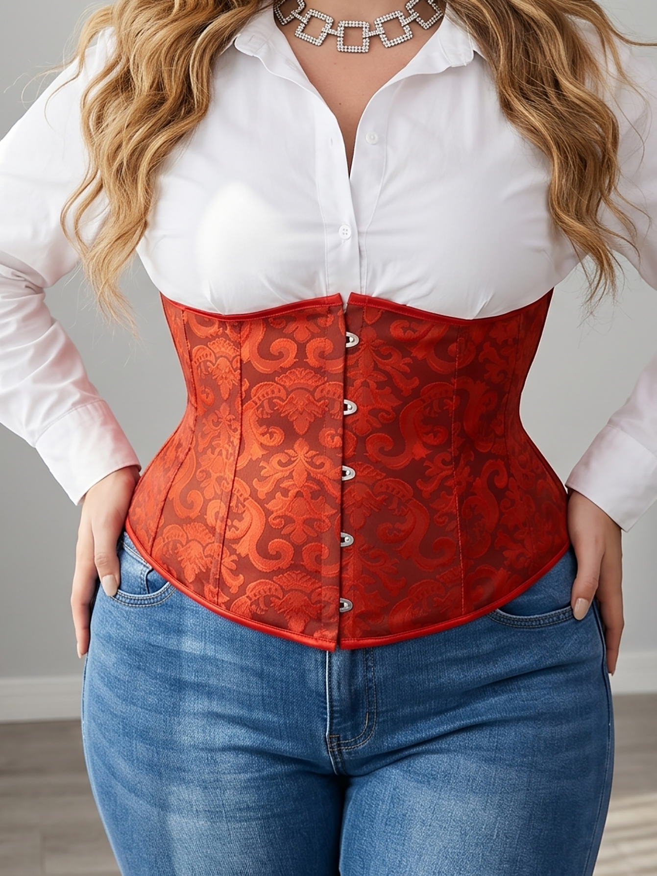 Women's Plus Size Court Lace W – Corset Waist Cinch recenzja i cena