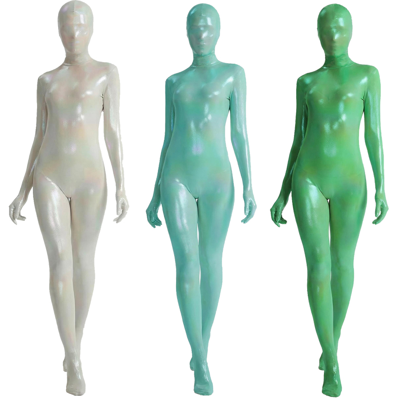 Women Shiny Gradient Zentai Bo – Shapewear Bodysuit Firm recenzja i cena