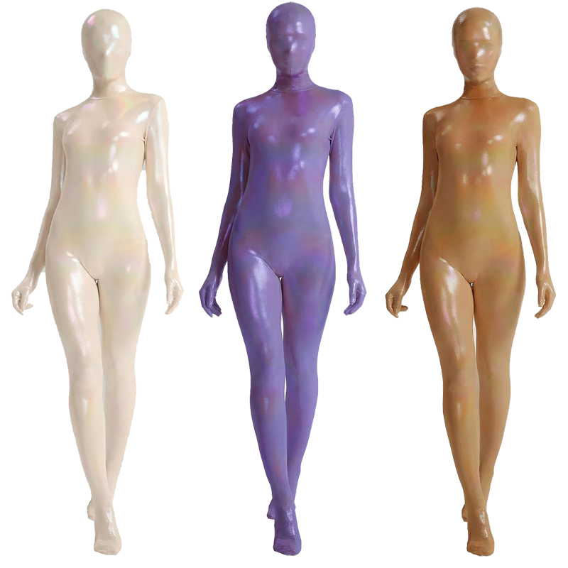 Women Shiny Gradient Zentai Bo – Shapewear Bodysuit Firm recenzja i cena
