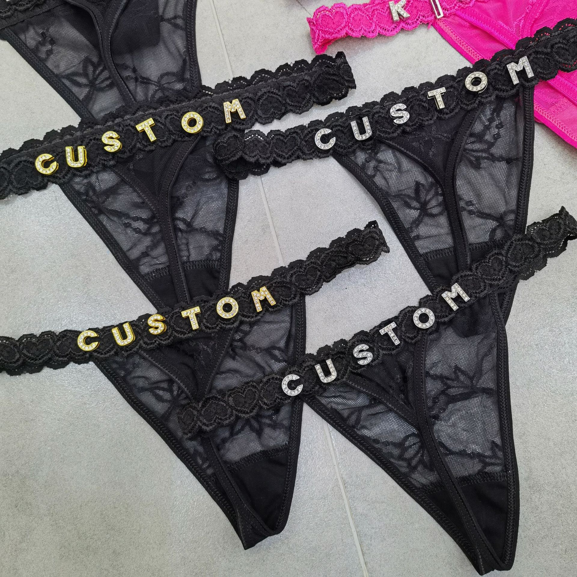 Customize Thongs Crystal Name  – Thong Bikini Women recenzja i cena