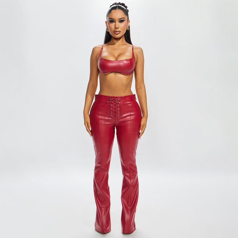 Women Fashion PU Leather 2 Pie – Cami Top Lace recenzja i cena