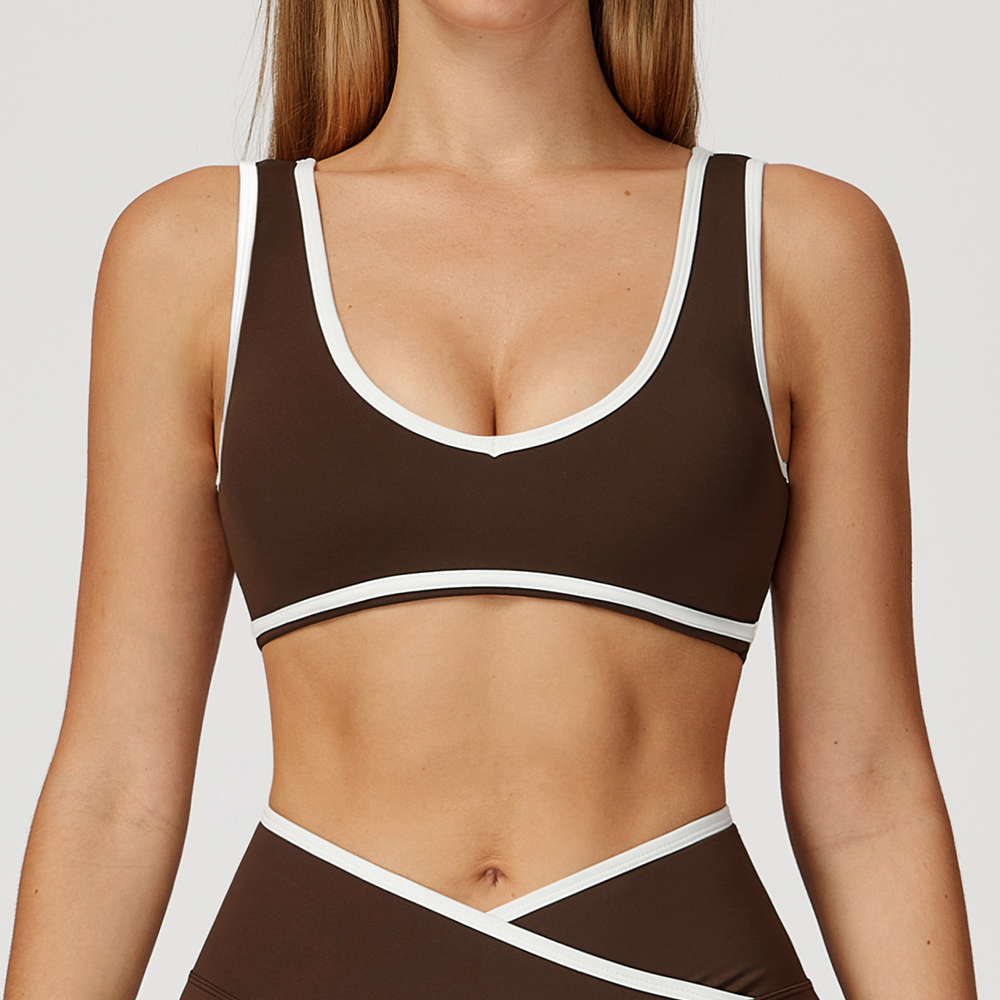 V-Neck Sports Bra Women Top Pu – Push Up Bra Padded recenzja i cena