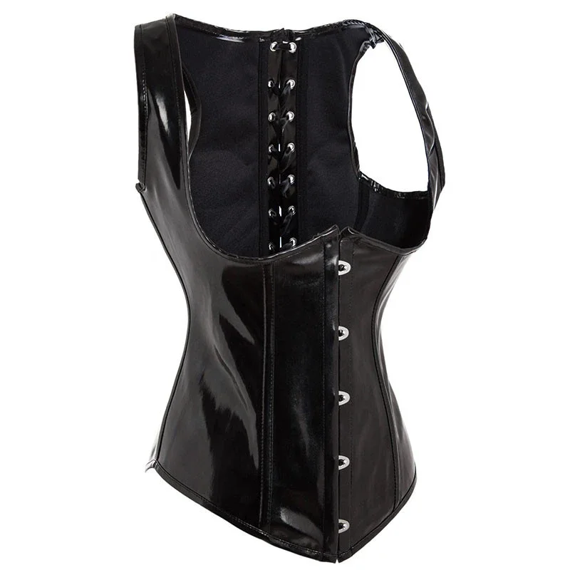 Black PU Leather Corset Gothic – Corset Waist Cinch recenzja i cena