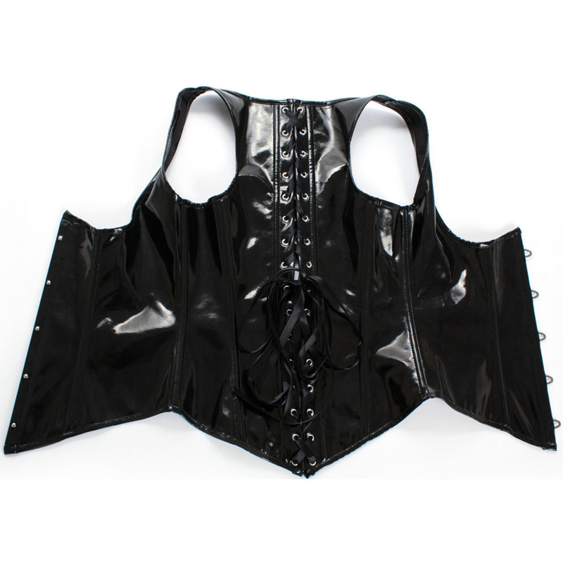 Black PU Leather Corset Gothic – Corset Waist Cinch recenzja i cena