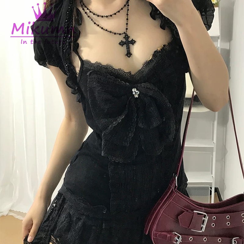 Mikumn Gothic Lolita Black Lac – Cami Top Lace recenzja i cena