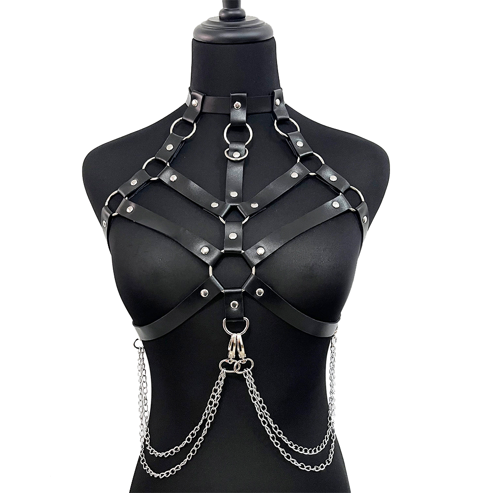 Chain with Leather Lingerie Wo – Garter Belt Set recenzja i cena