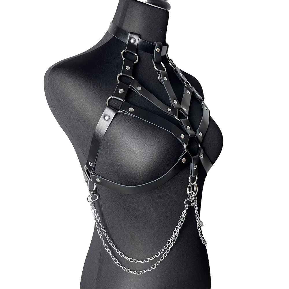 Chain with Leather Lingerie Wo – Garter Belt Set recenzja i cena