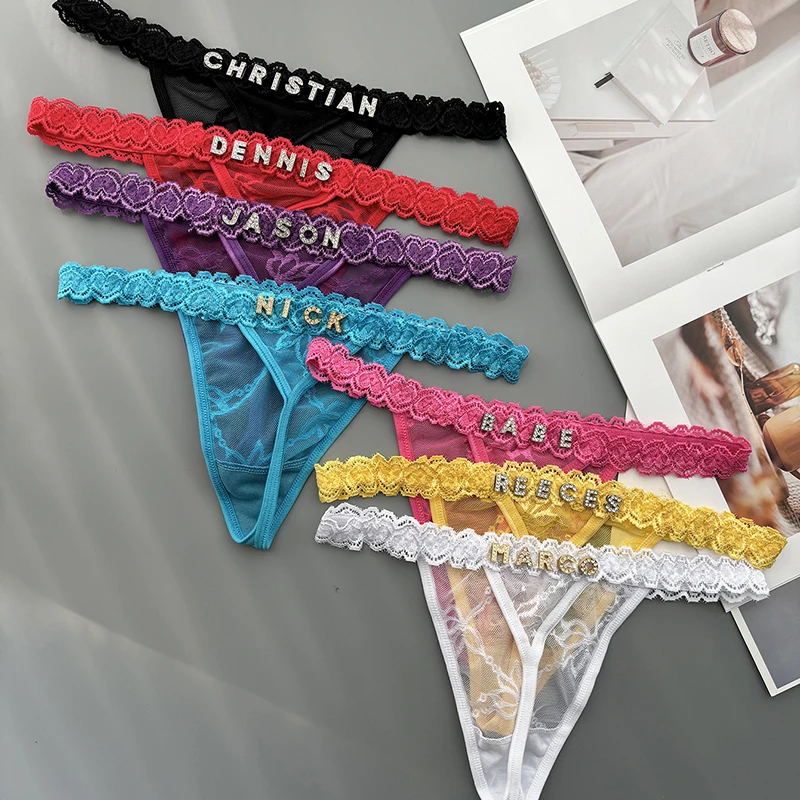Personality Custom Thong Name  – Thong Bikini Women recenzja i cena