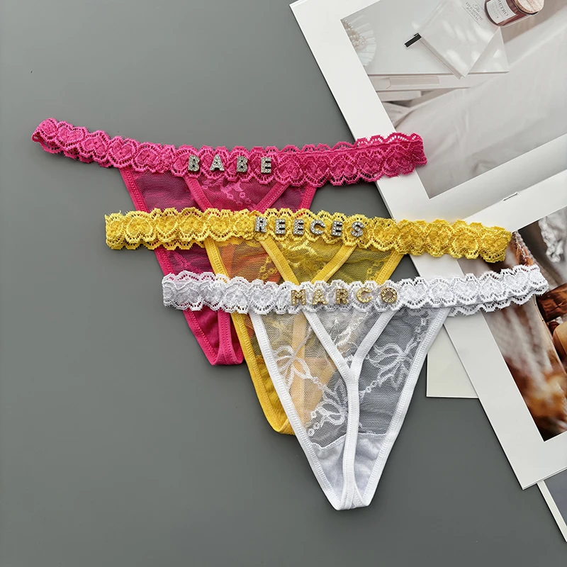 Personality Custom Thong Name  – Thong Bikini Women recenzja i cena
