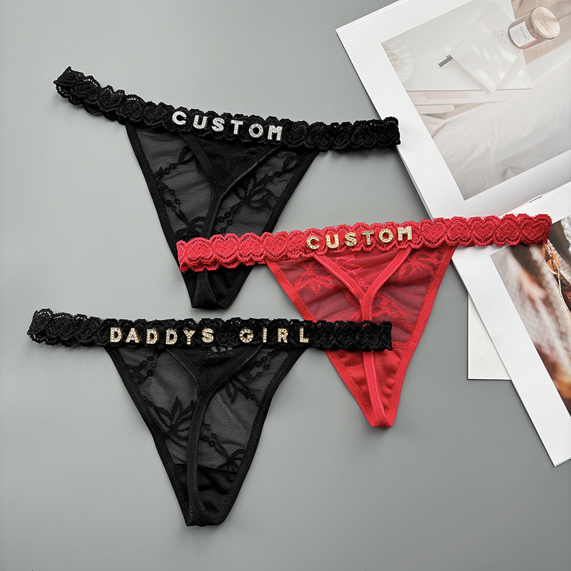 Personality Custom Thong Name  – Thong Bikini Women recenzja i cena