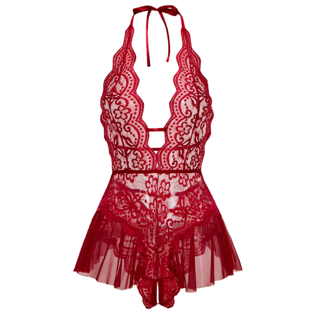 Erotic Crotchless Hot Lingerie – Lace Teddy Lingerie recenzja i cena