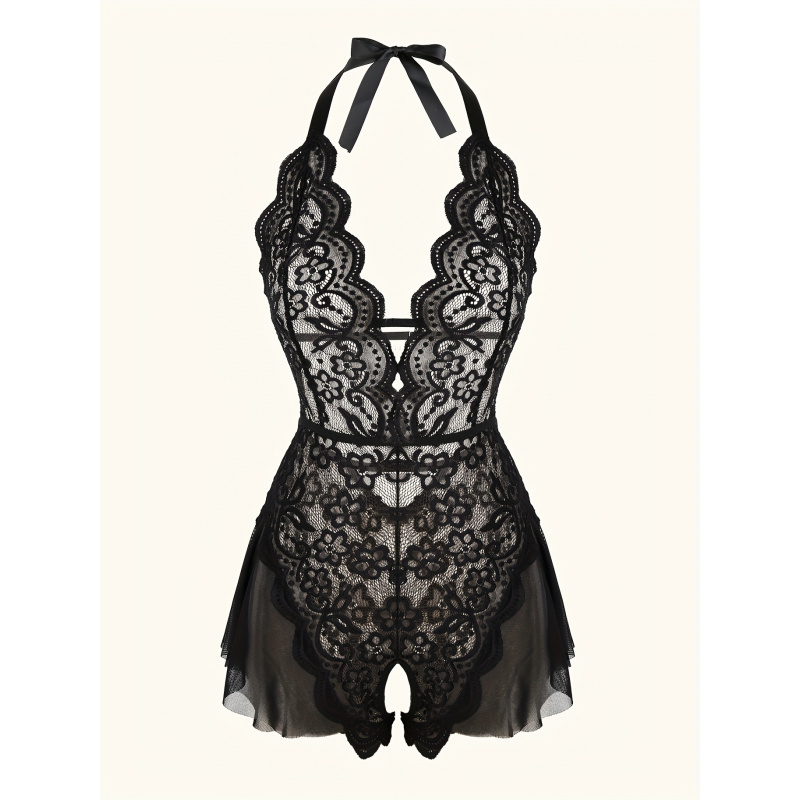 Charming Lace Mesh Teddy, Scal – Lace Teddy Lingerie recenzja i cena