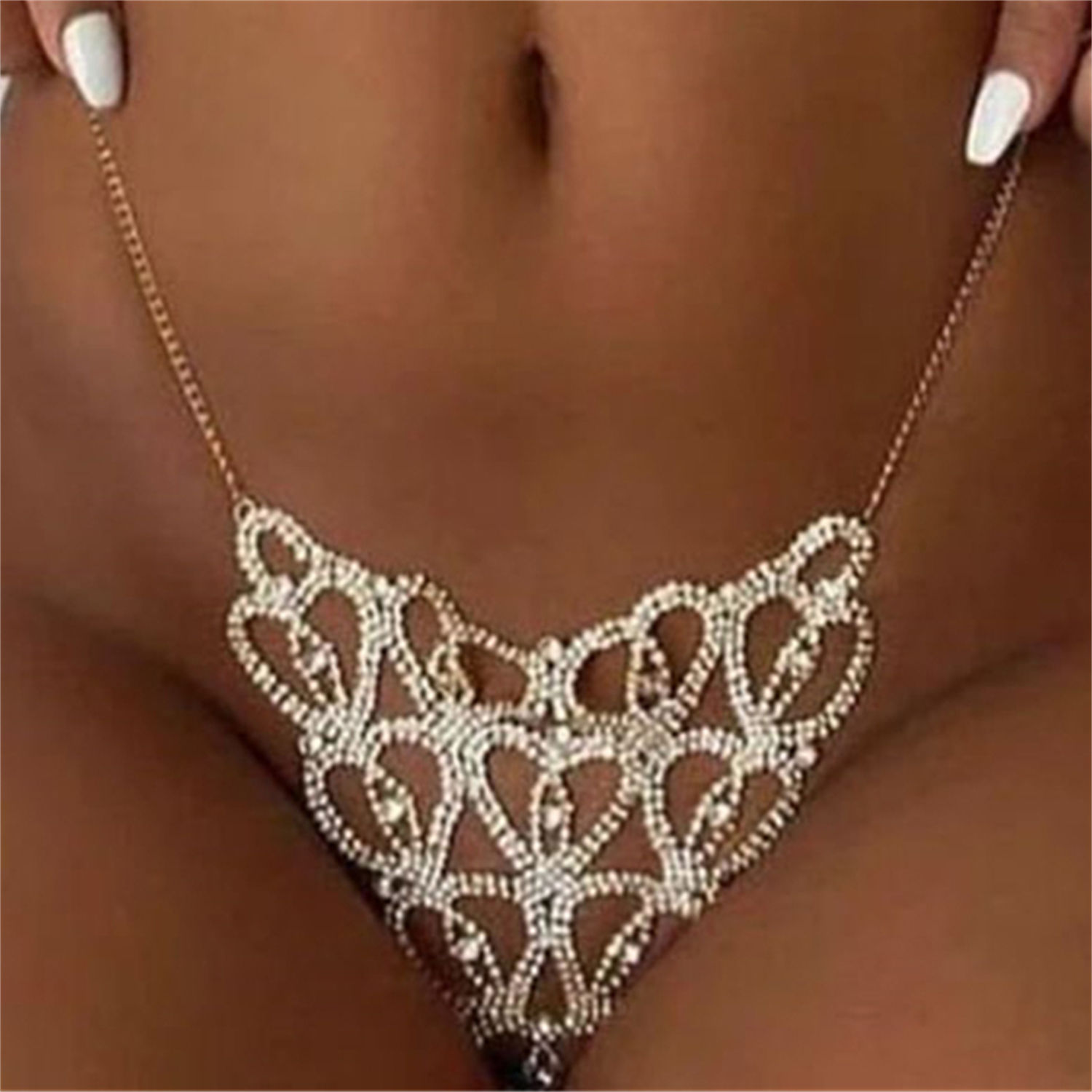 Sexy Body Chain Heart-shaped T – Thong Bikini Women recenzja i cena
