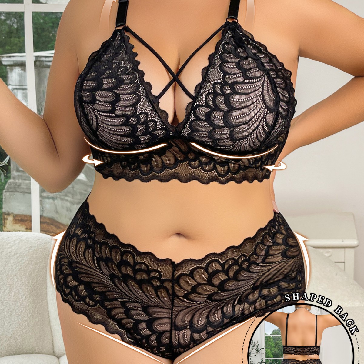 Plus Size Lingerie Set Wire-Fr – Seamless Underwear Women recenzja i cena