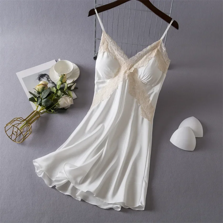 Women's Sexy Lingerie Satin Ni – Babydoll Chemise Night recenzja i cena