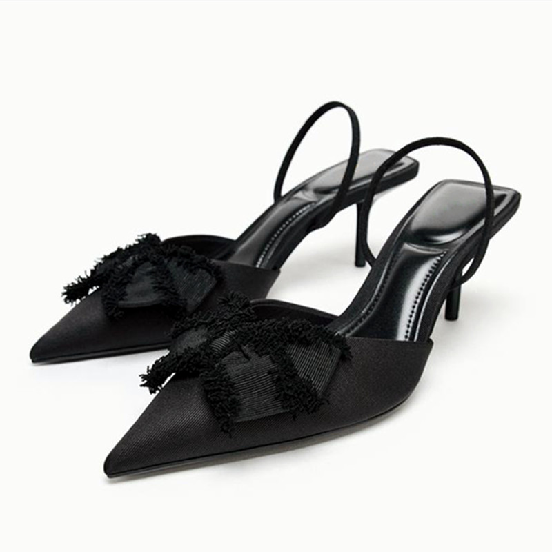 Fashion Black Satin Butterfly  – Slip Dress Satin recenzja i cena