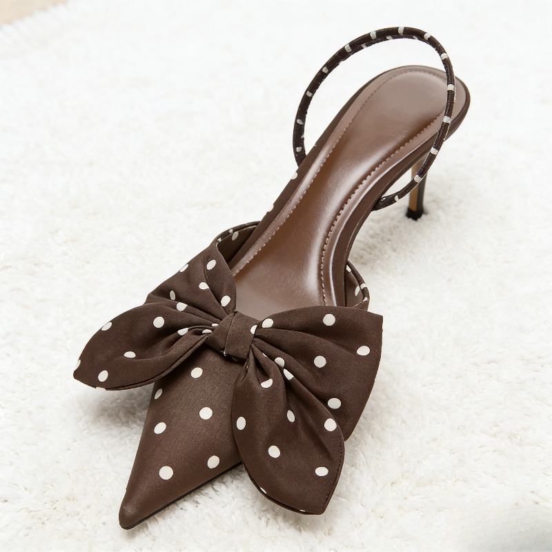Brown Polka Dot Butterfly Knot – Slip Dress Satin recenzja i cena