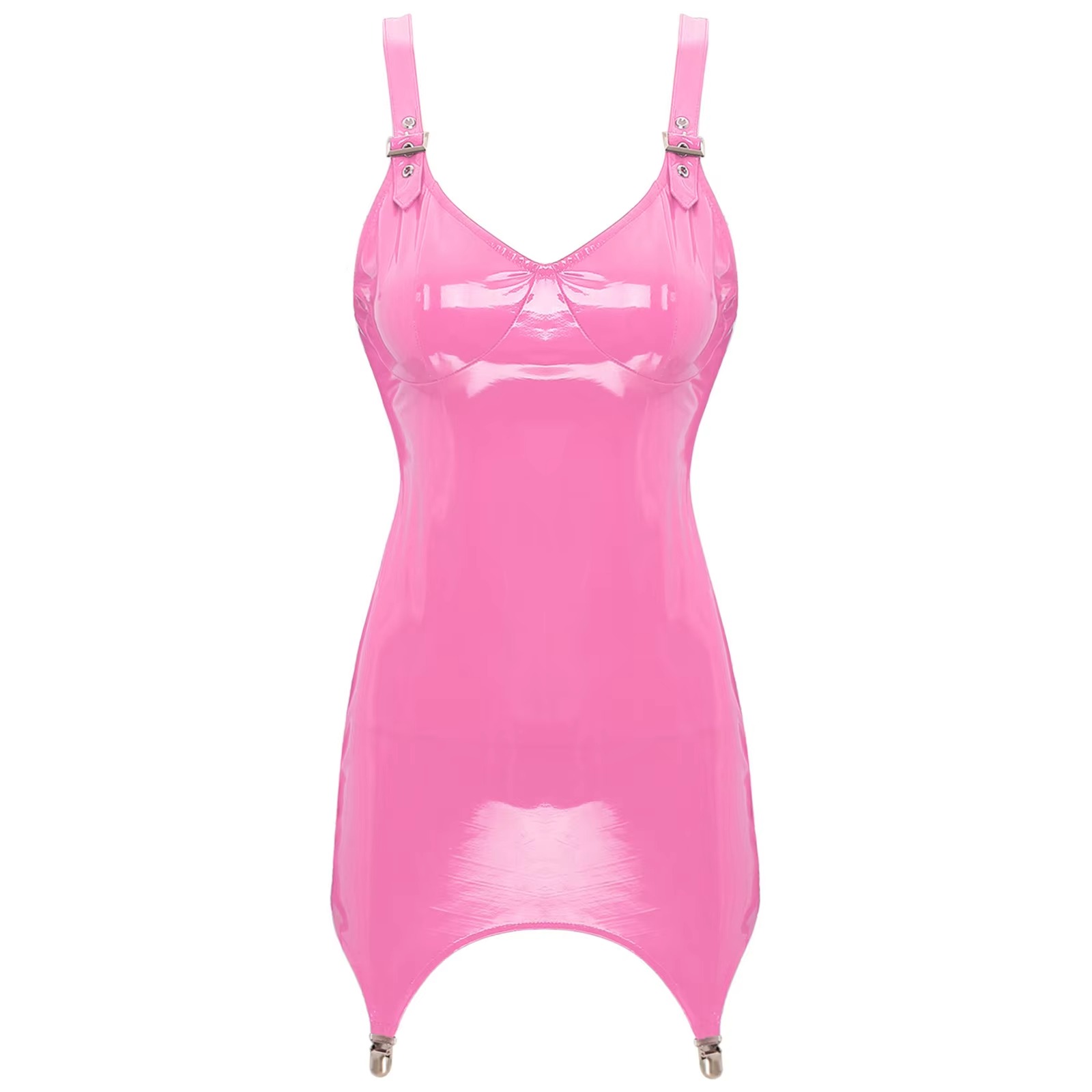 Womens Shiny Metallic PVC Leat – Babydoll Chemise Night recenzja i cena