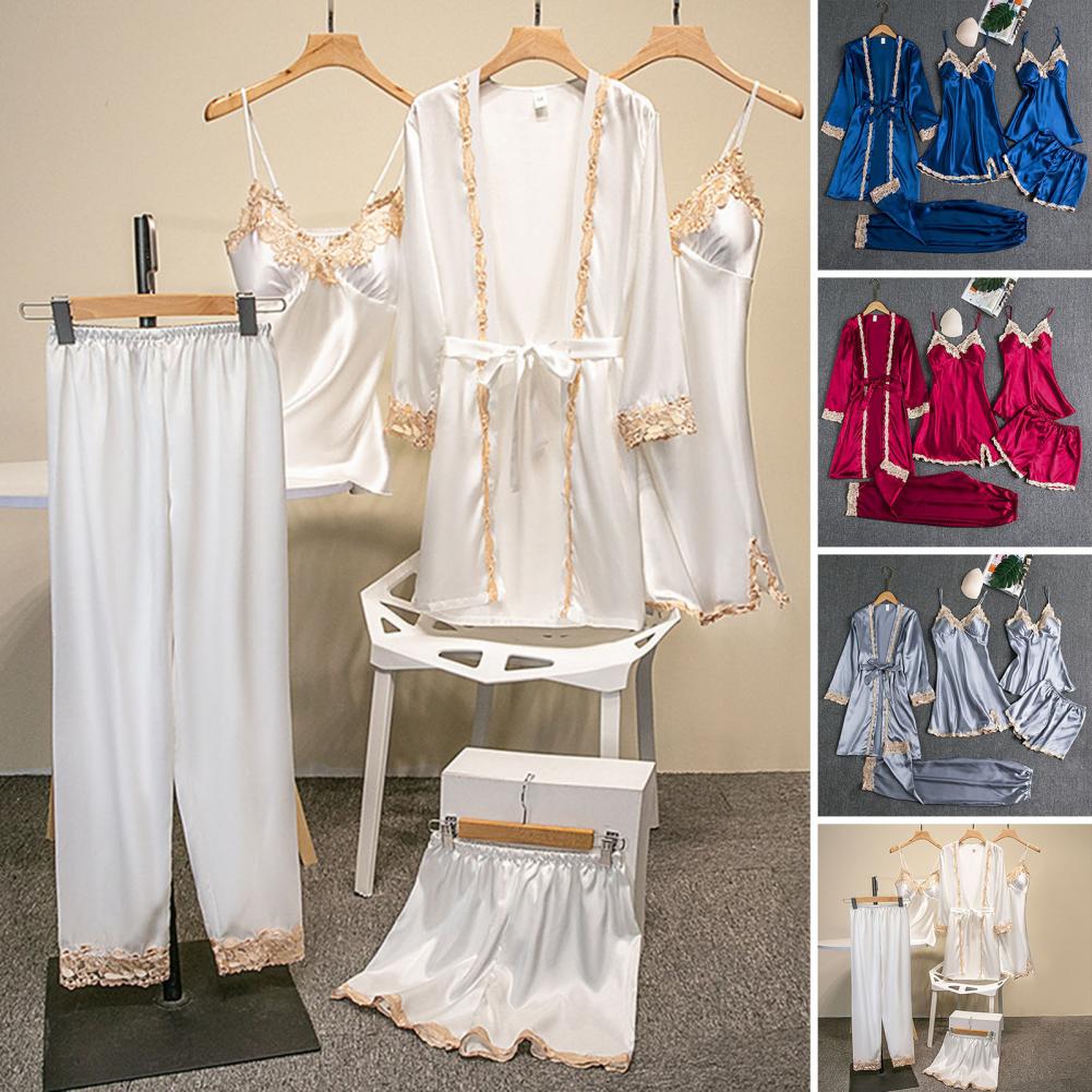 Silk-like Pajama Set Elegant S – Robe Silk Women recenzja i cena