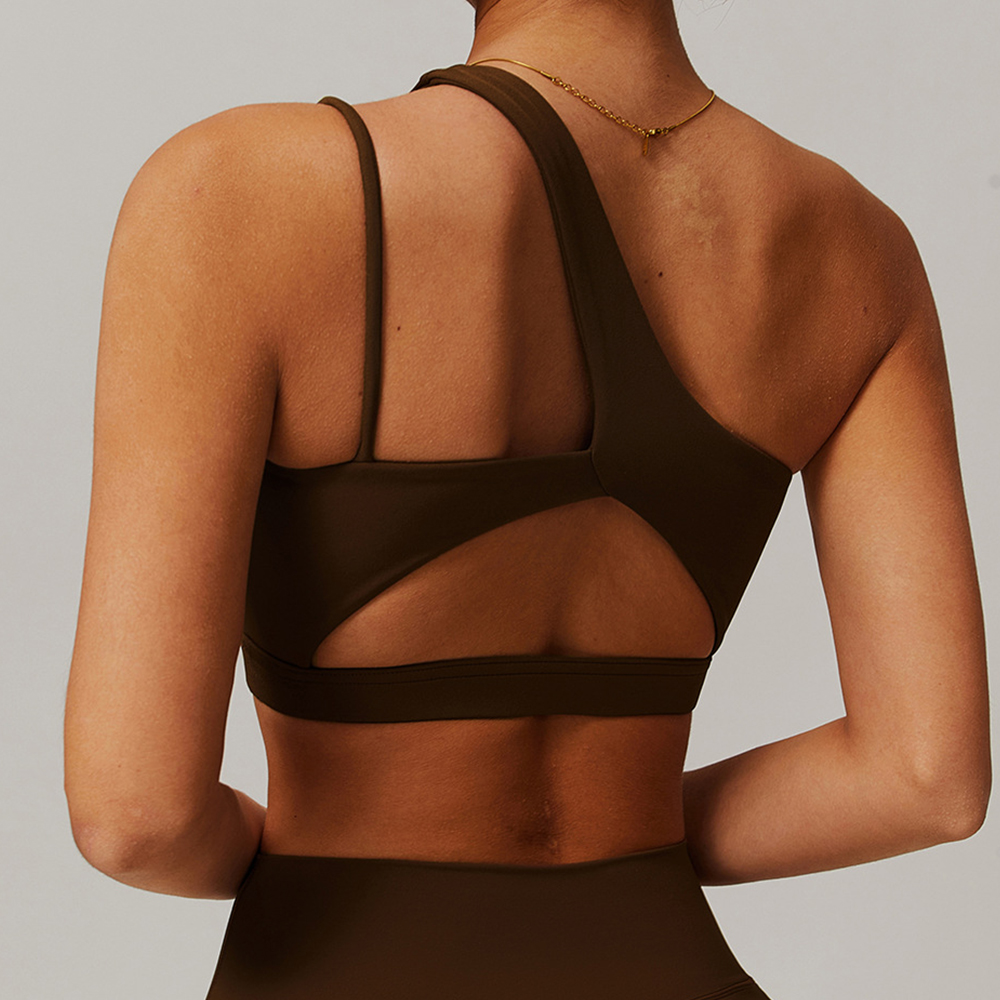 Oblique Shoulder Yoga Bra Wome – Push Up Bra Padded recenzja i cena
