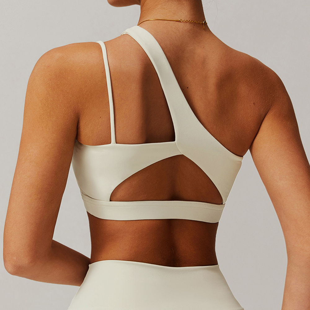 Oblique Shoulder Yoga Bra Wome – Push Up Bra Padded recenzja i cena
