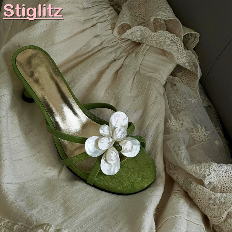 White Flower High Heels Slippe – Slip Dress Satin recenzja i cena
