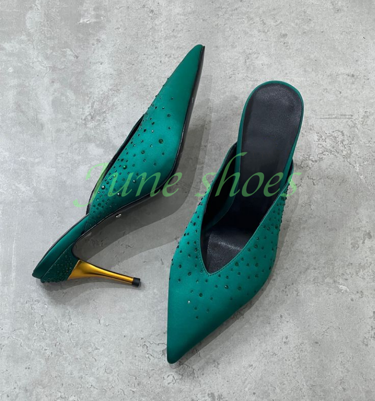 Lady Satin Dark Green Sequins  – Slip Dress Satin recenzja i cena