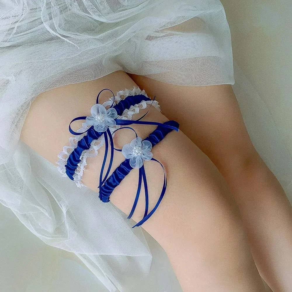 2pcs/Set Satin Ribbon Wedding  – Garter Belt Set recenzja i cena