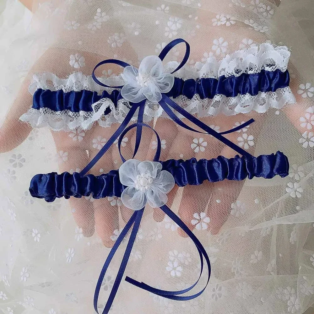 2pcs/Set Satin Ribbon Wedding  – Garter Belt Set recenzja i cena