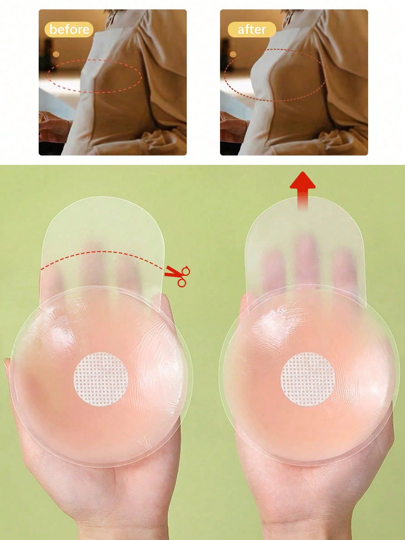 6.5cm Invisible Silicone Breas – Silicone Bra Adhesive recenzja i cena