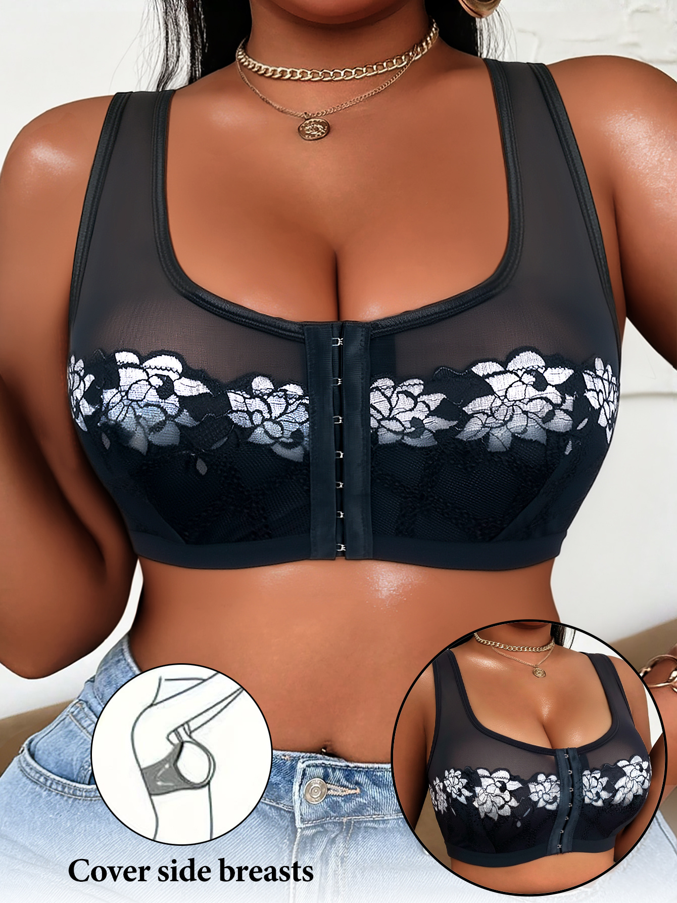 1PC Women's Push-up Bra, Wide  – Push Up Bra Padded recenzja i cena