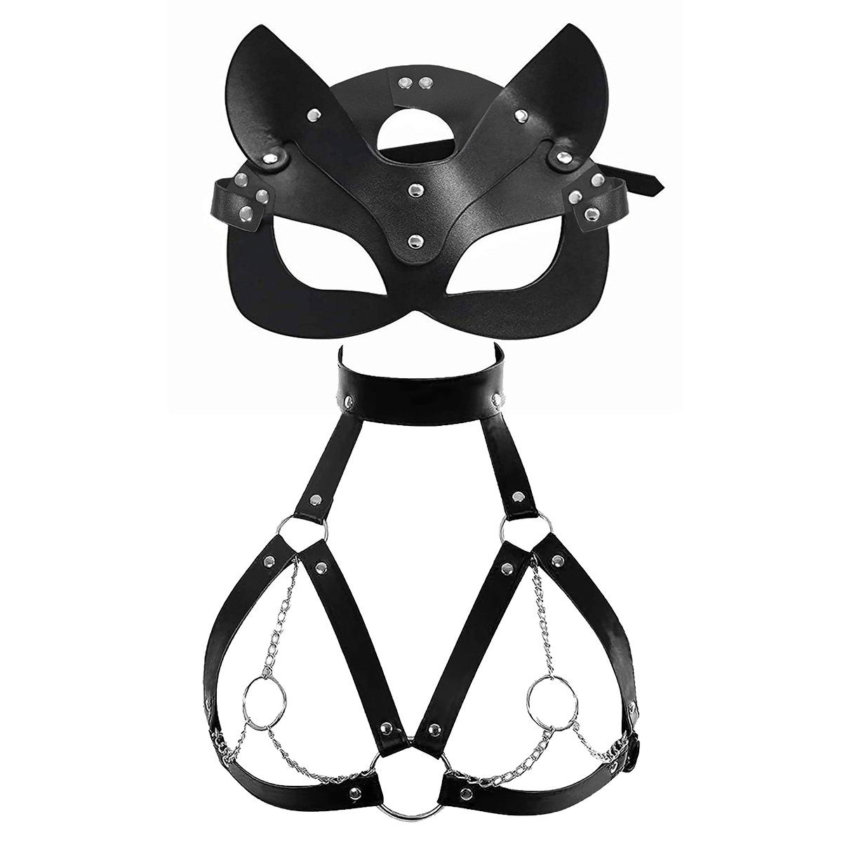 Women Sexy Mask Blindfold Cosp – Garter Belt Set recenzja i cena