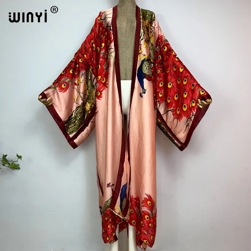 WINYI 2024 Summer Women Cardig – Robe Silk Women recenzja i cena