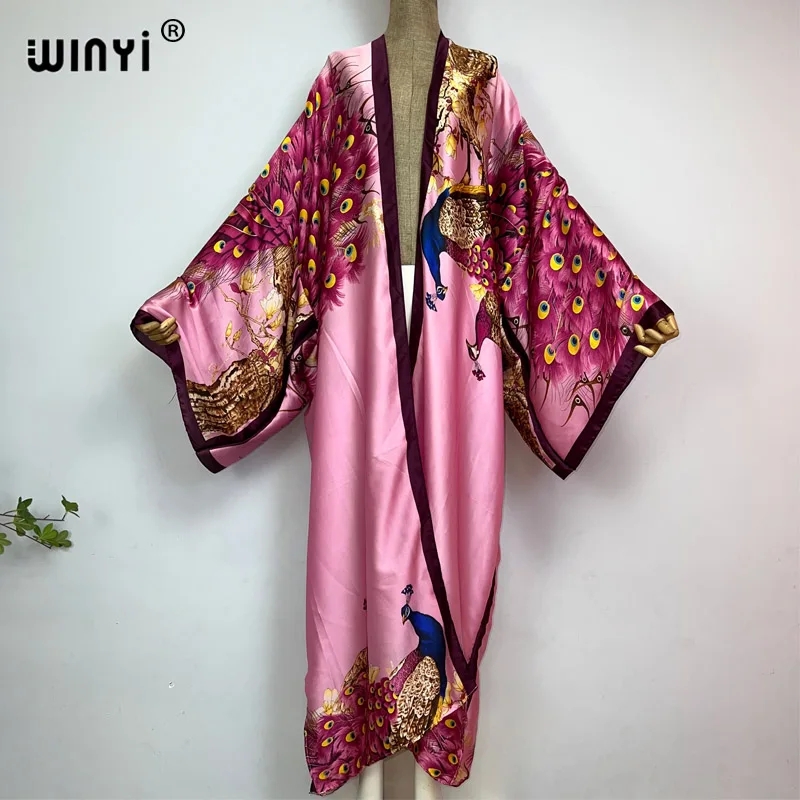 WINYI 2024 Summer Women Cardig – Robe Silk Women recenzja i cena