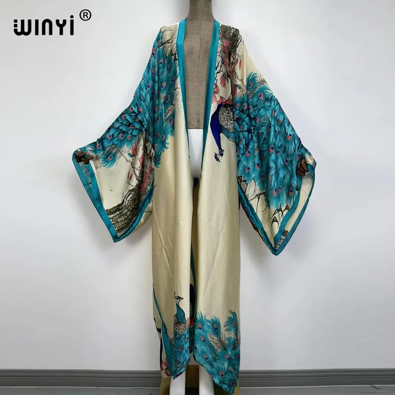 WINYI 2024 Summer Women Cardig – Robe Silk Women recenzja i cena