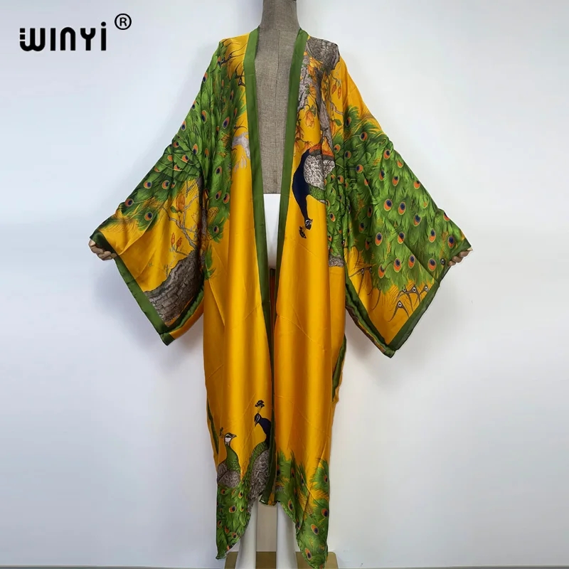 WINYI 2024 Summer Women Cardig – Robe Silk Women recenzja i cena