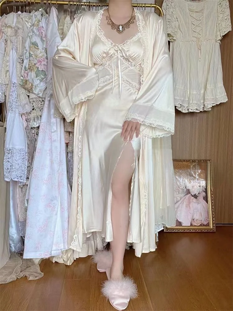 Silk Robe Gown Sets Women Gent – Robe Silk Women recenzja i cena