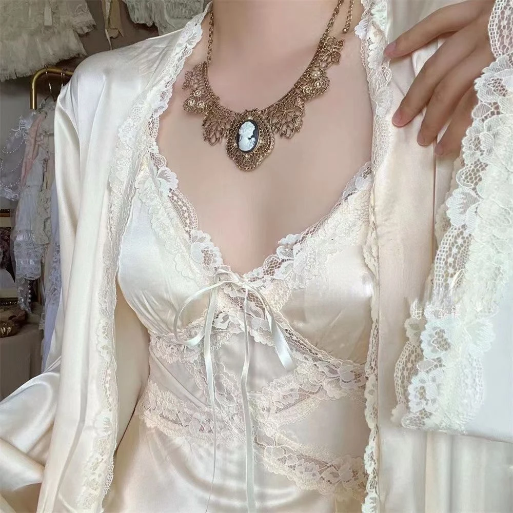Silk Robe Gown Sets Women Gent – Robe Silk Women recenzja i cena