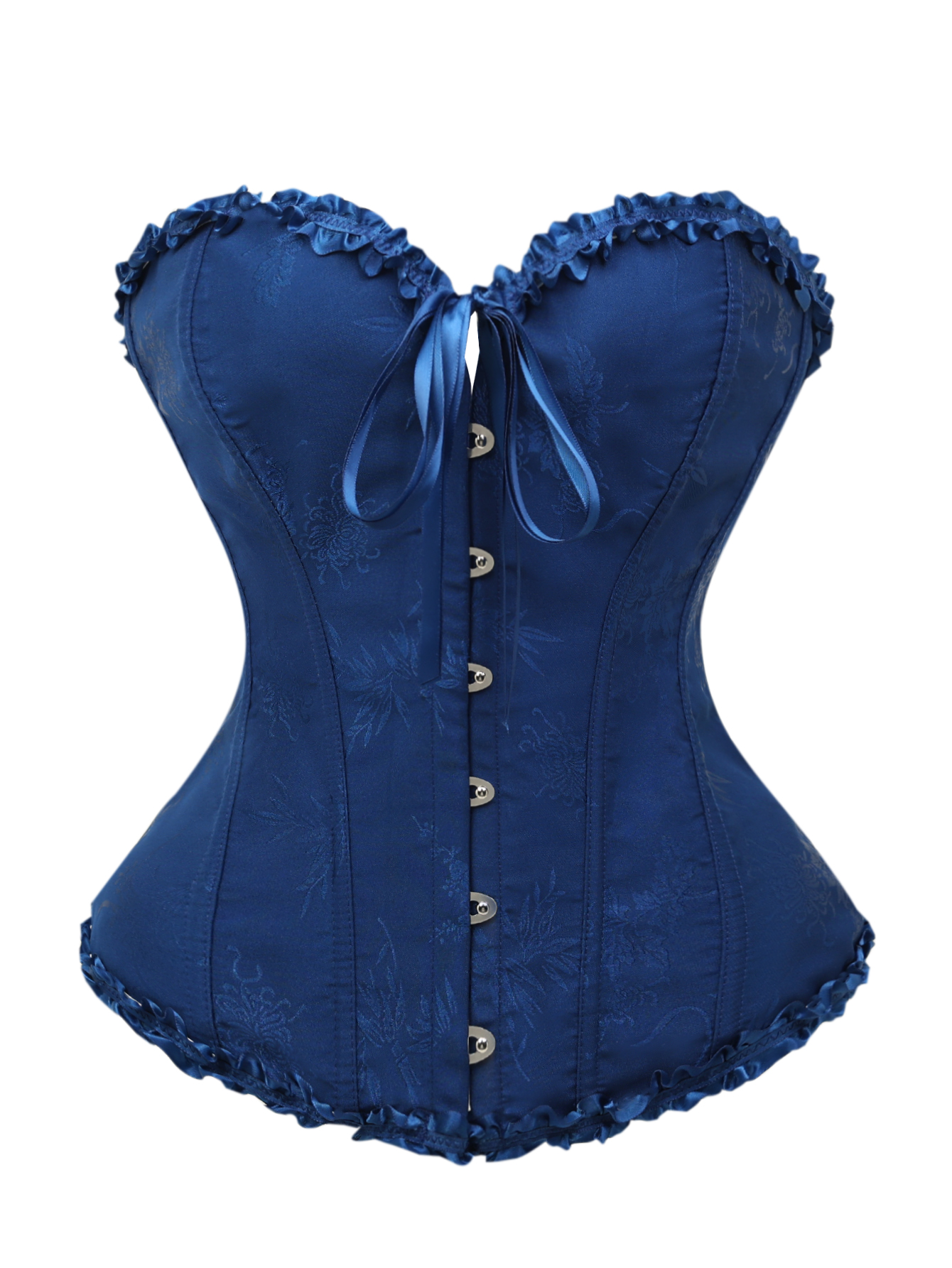 Dark blue jacquard lace edged  – Corset Waist Cinch recenzja i cena