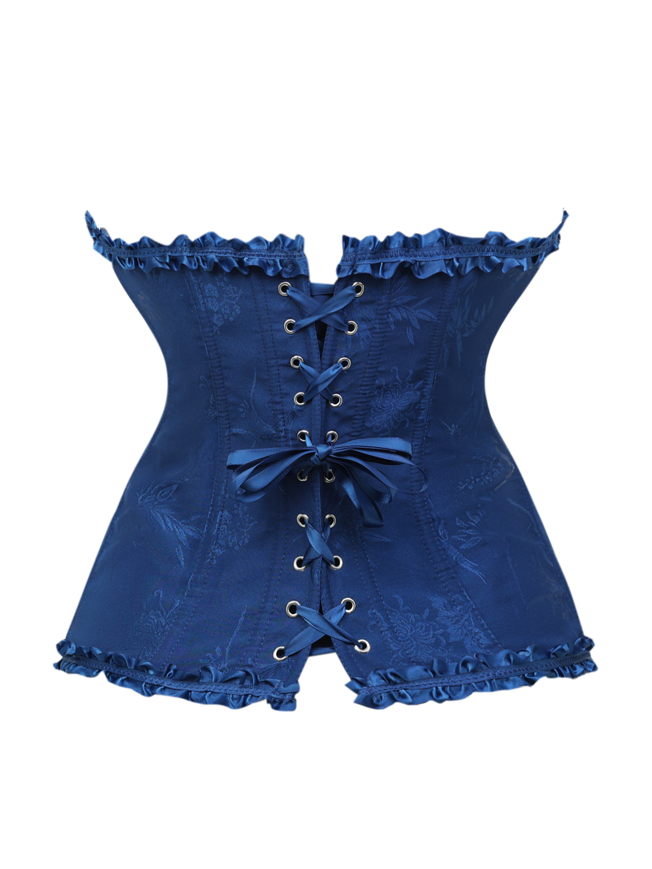 Dark blue jacquard lace edged  – Corset Waist Cinch recenzja i cena