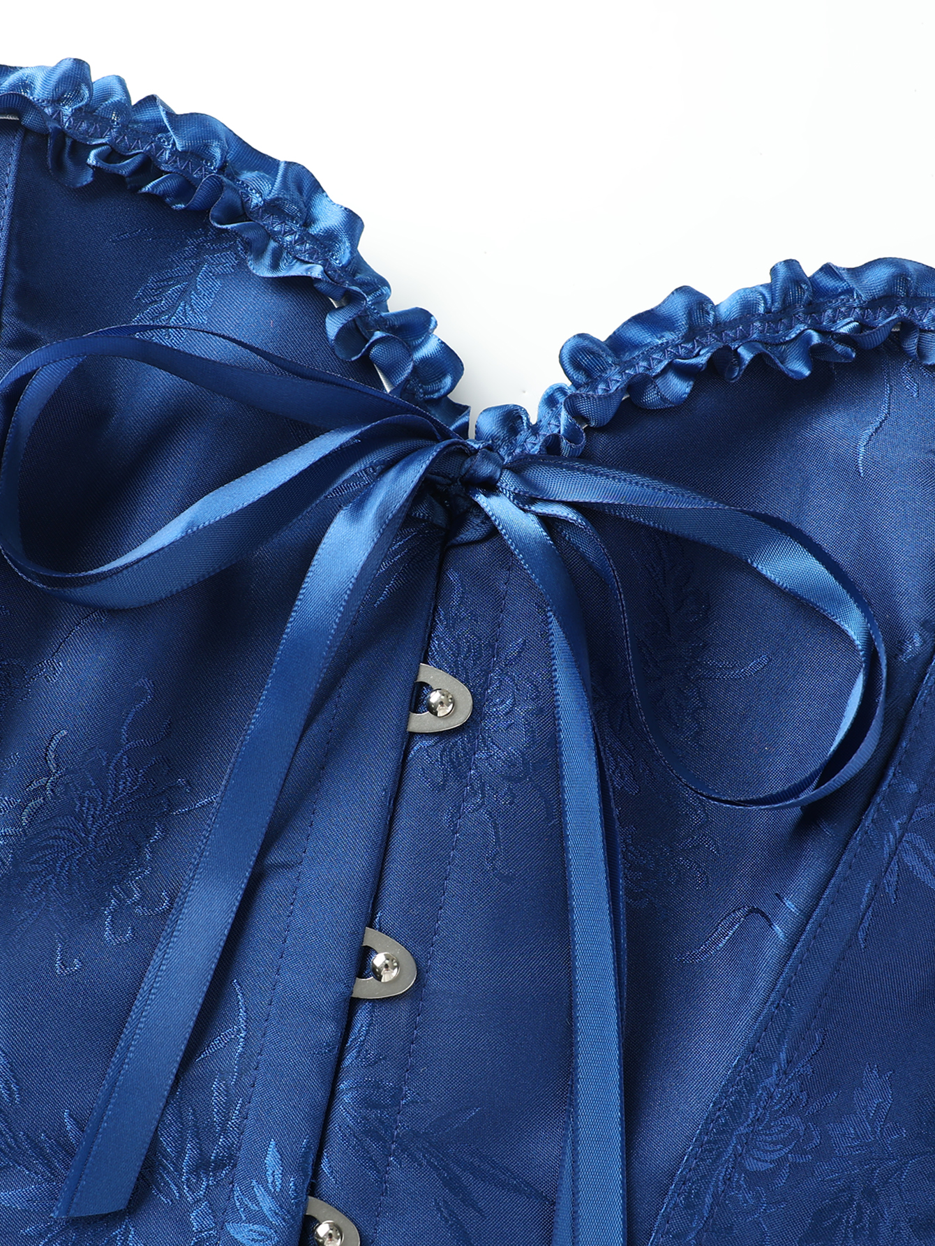 Dark blue jacquard lace edged  – Corset Waist Cinch recenzja i cena