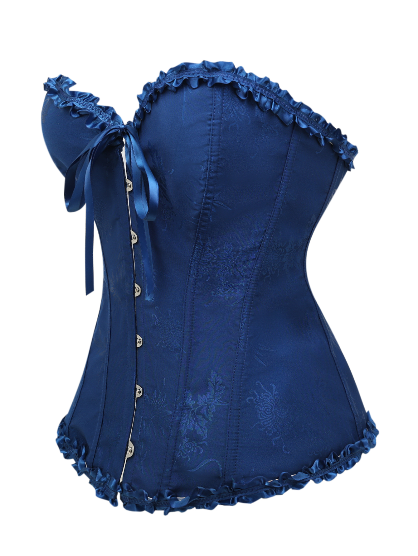 Dark blue jacquard lace edged  – Corset Waist Cinch recenzja i cena